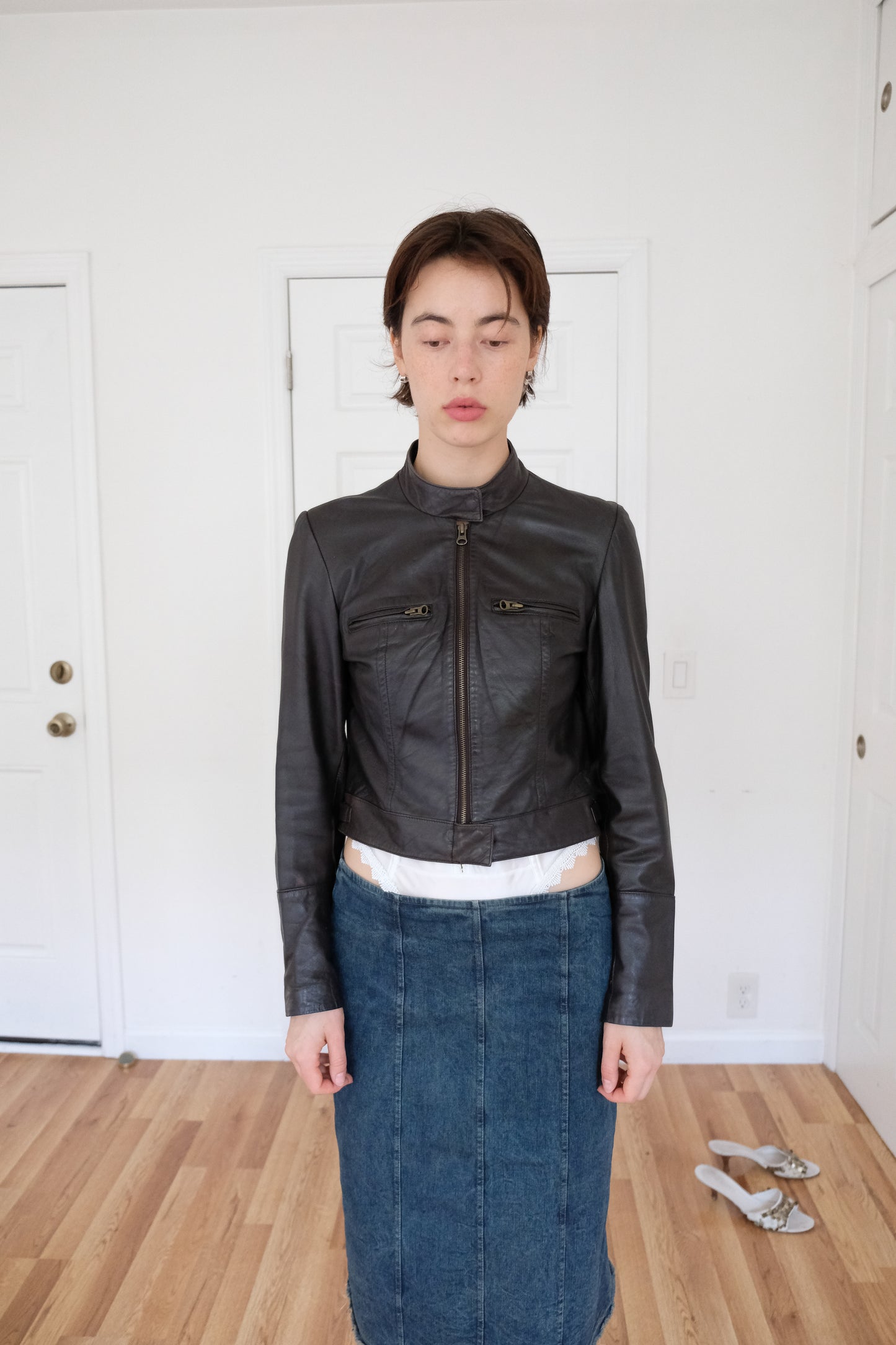 CACHE | BROWN LEATHER MOTO