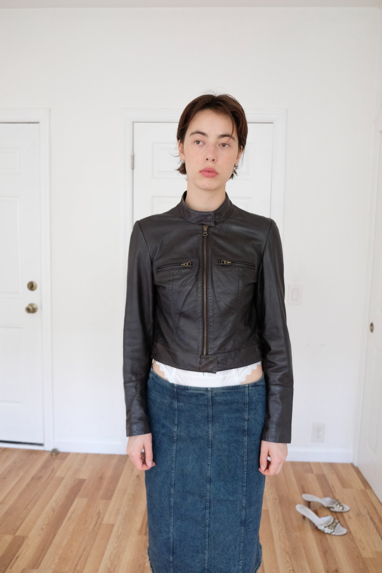 CACHE | BROWN LEATHER MOTO