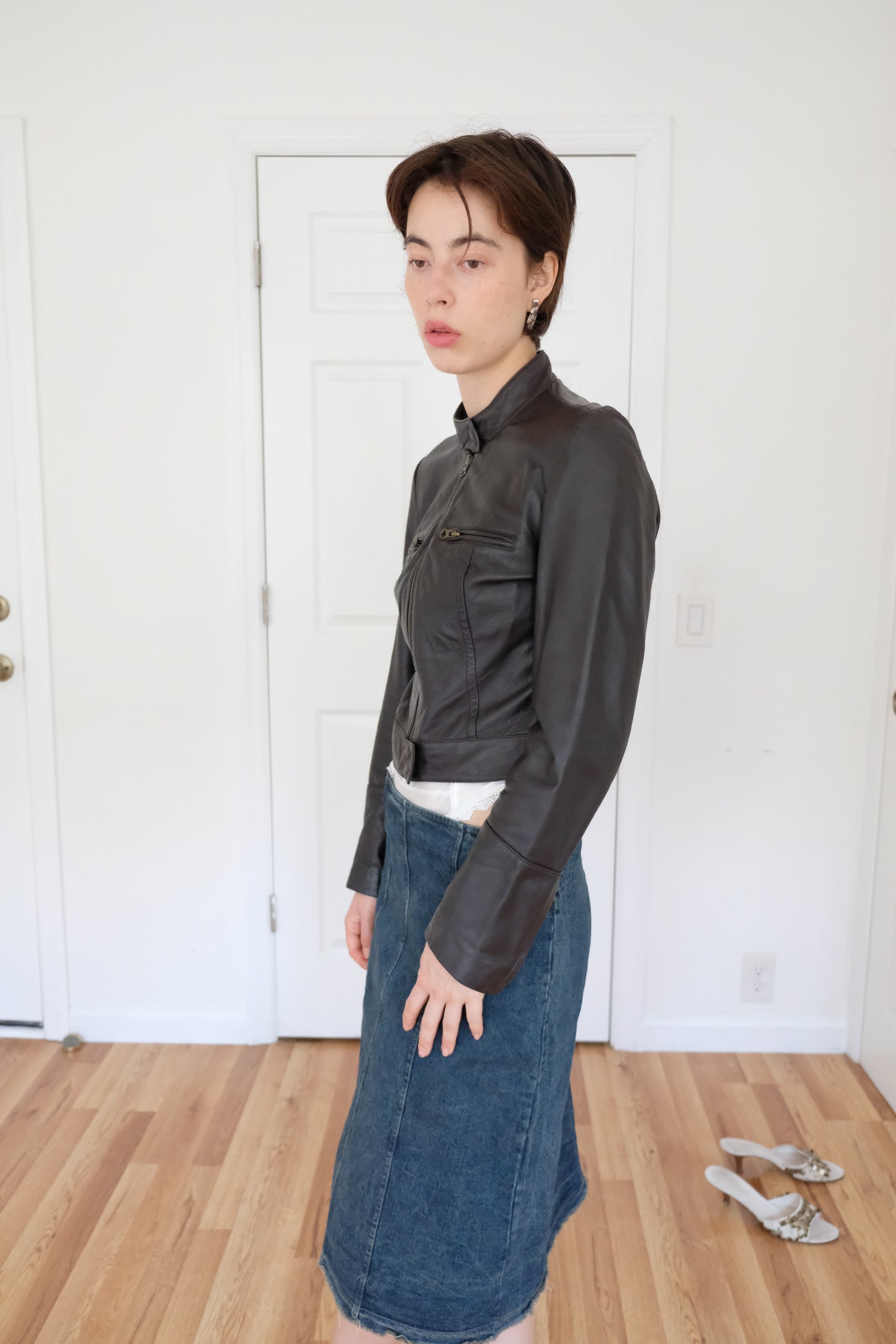 CACHE | BROWN LEATHER MOTO