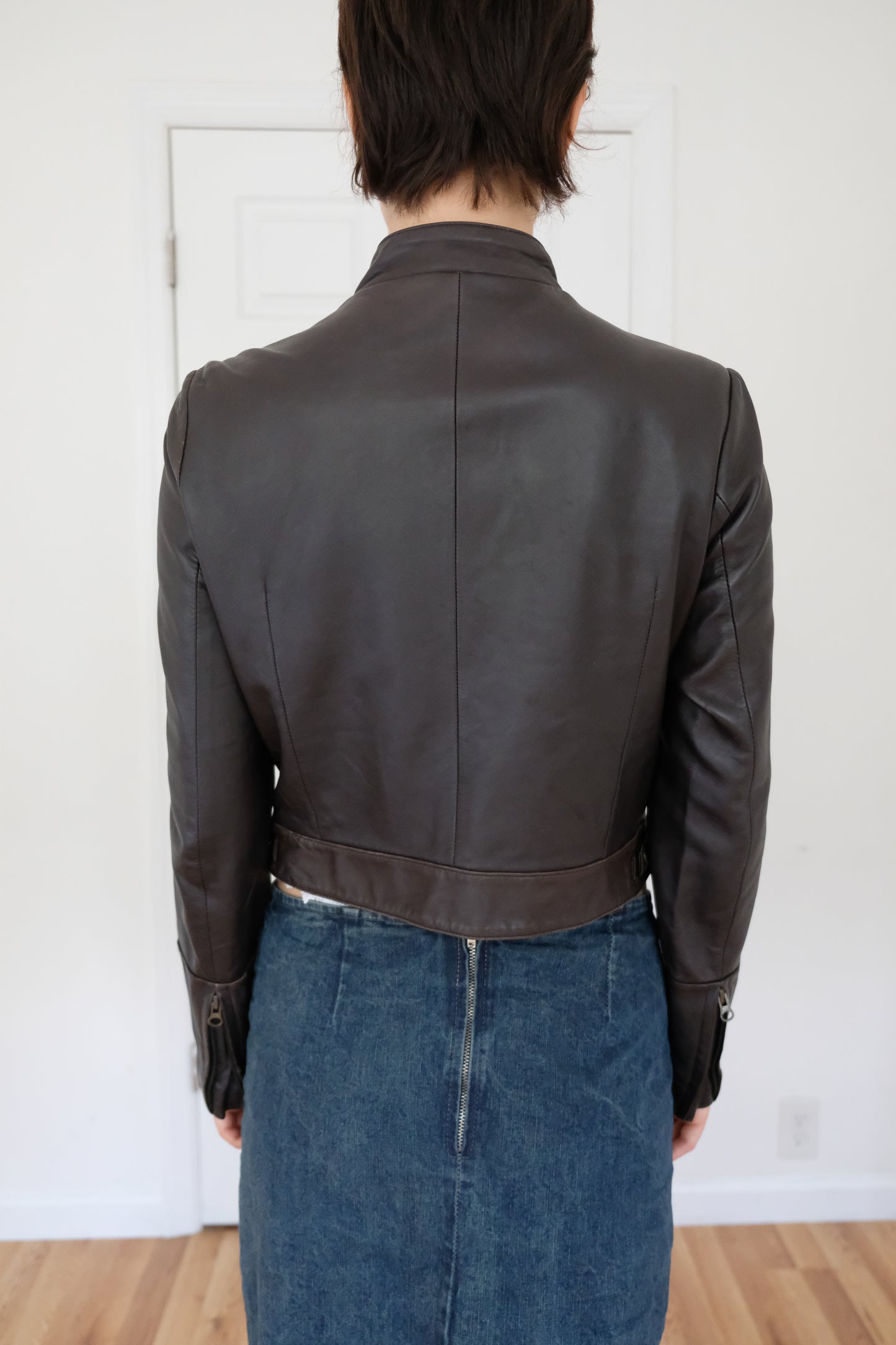 CACHE | BROWN LEATHER MOTO