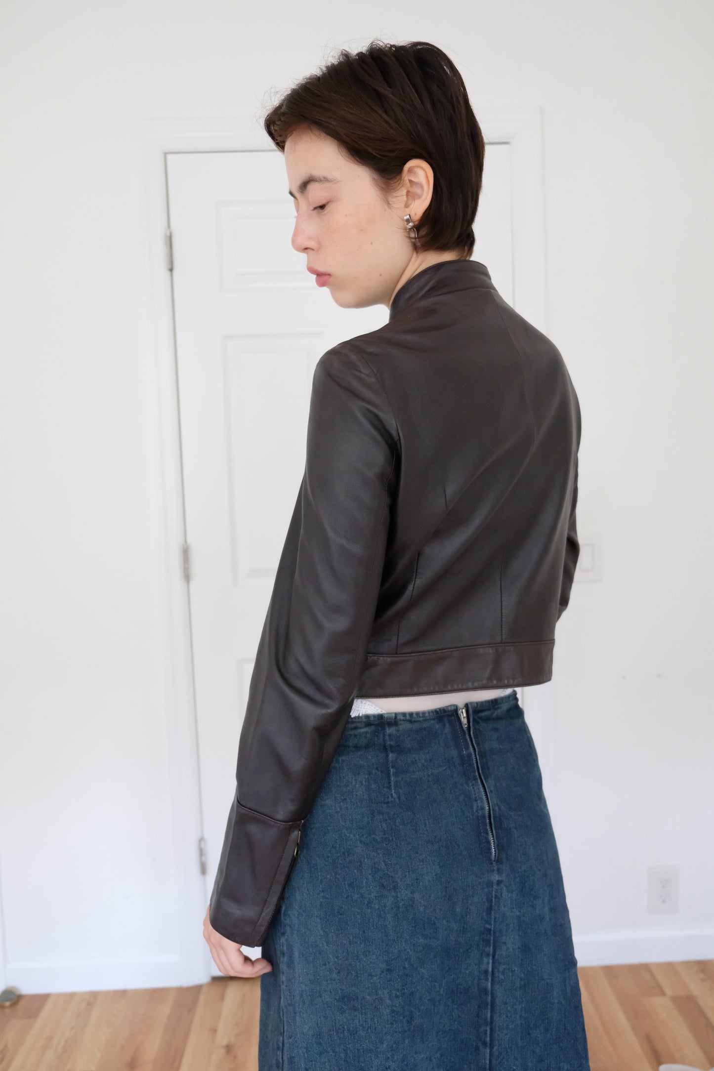 CACHE | BROWN LEATHER MOTO