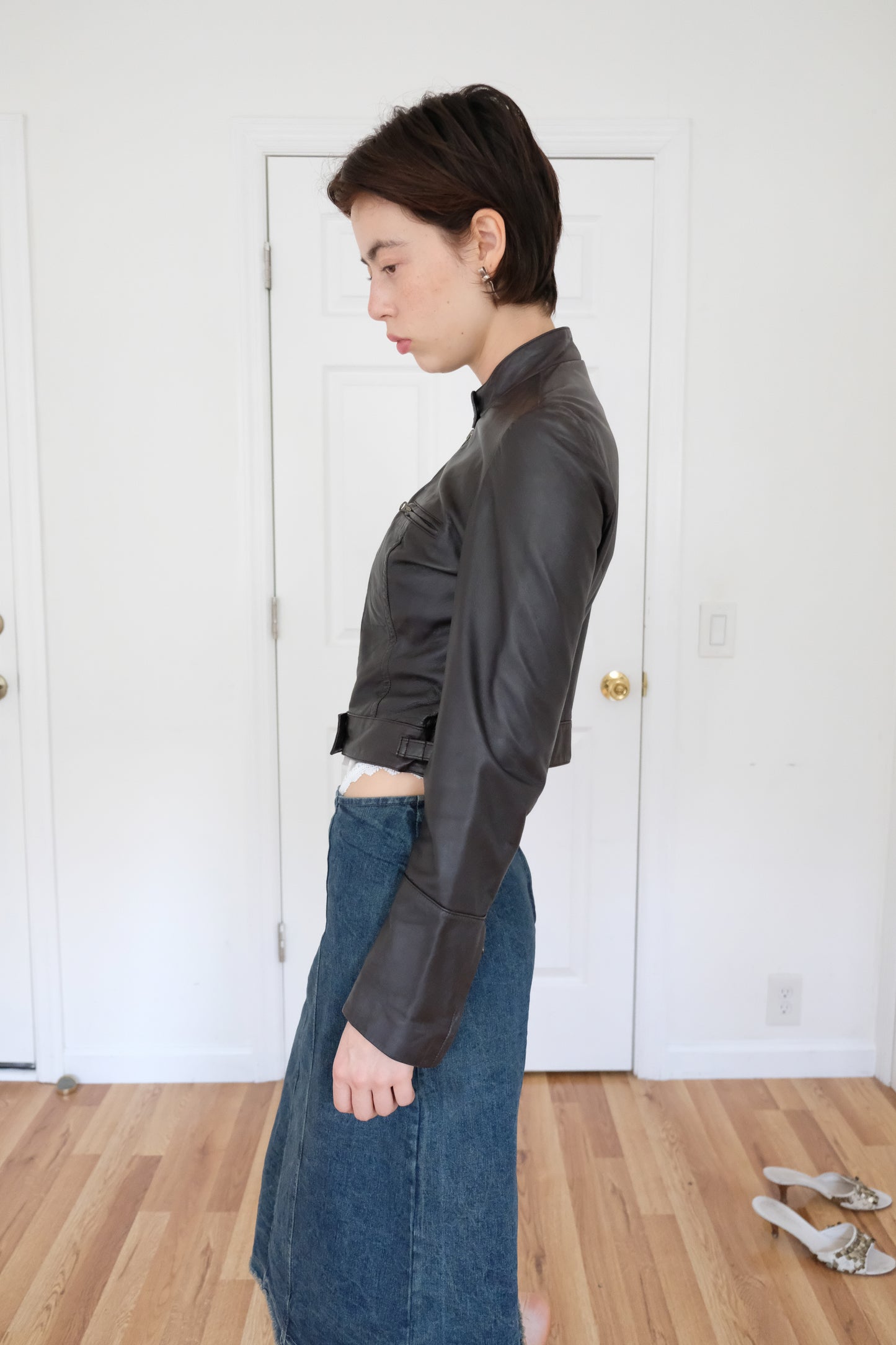 CACHE | BROWN LEATHER MOTO