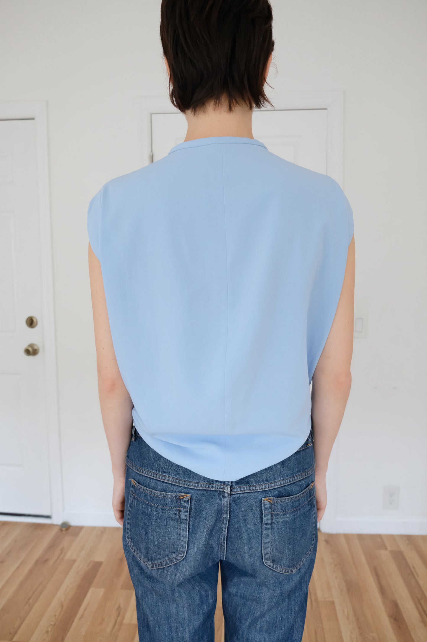 BALENCIAGA | BLUE SCULPTURAL TOP