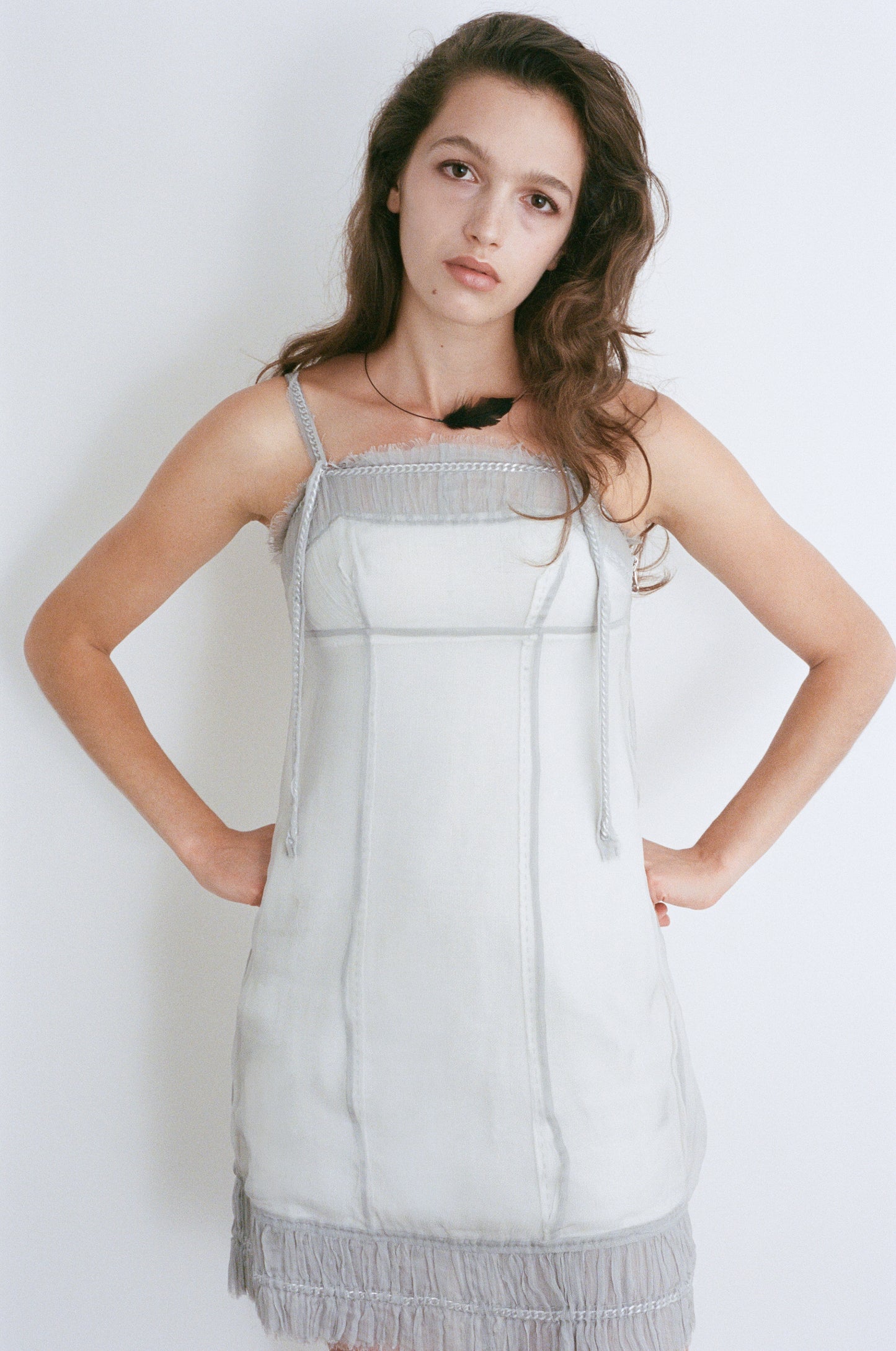 PHILOSOPHY BY ALBERTA FERRETTI | SILK CHIFFON BRAID DRESS