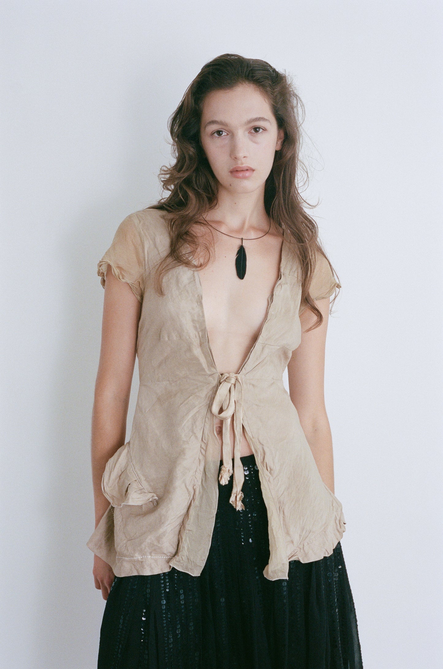 MARITHE FRANCOIS GIRBAUD | Ruffle Tie Top