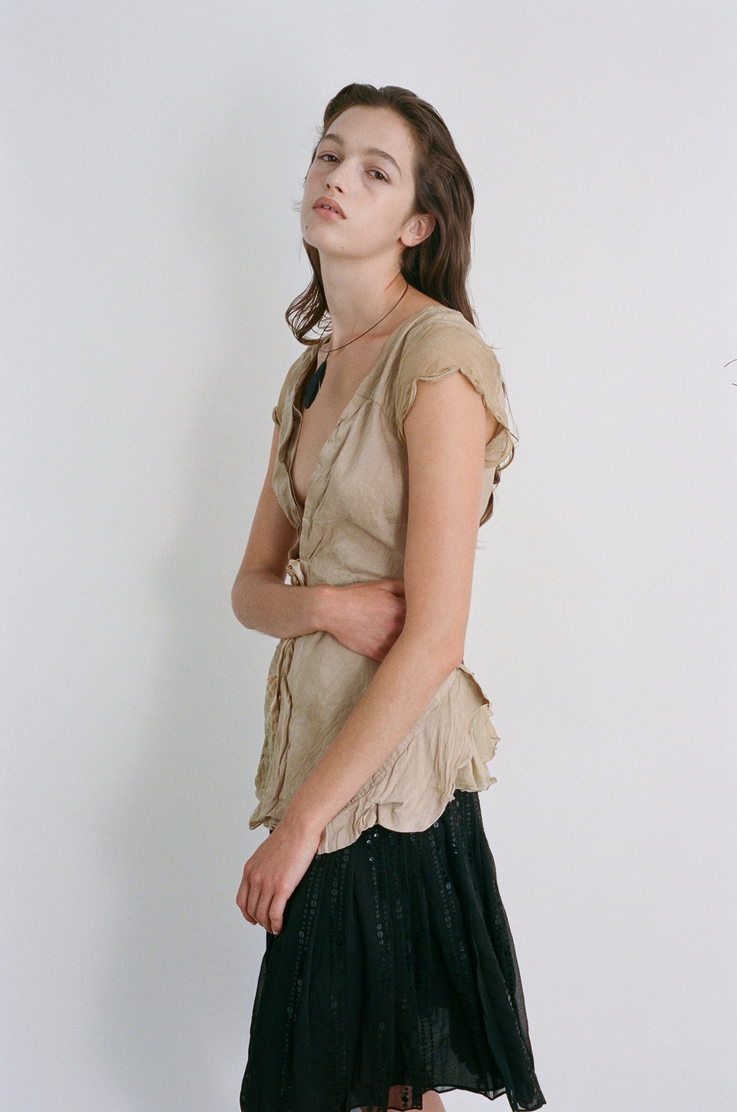 MARITHE FRANCOIS GIRBAUD | Ruffle Tie Top
