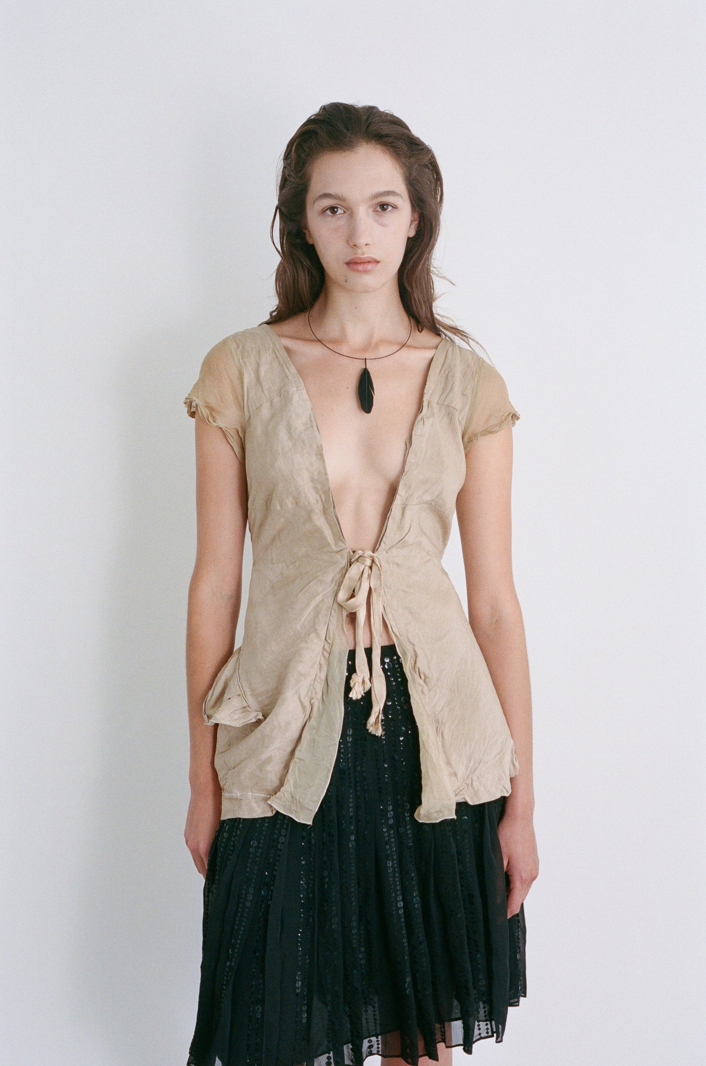 MARITHE FRANCOIS GIRBAUD | Ruffle Tie Top