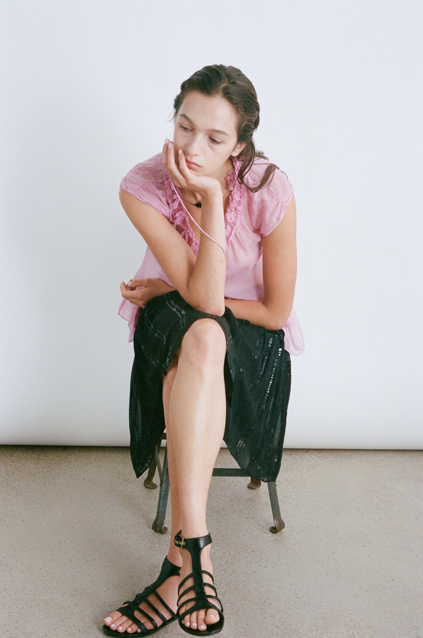 ELIE TAHARI | SHEER PETAL BLOUSE