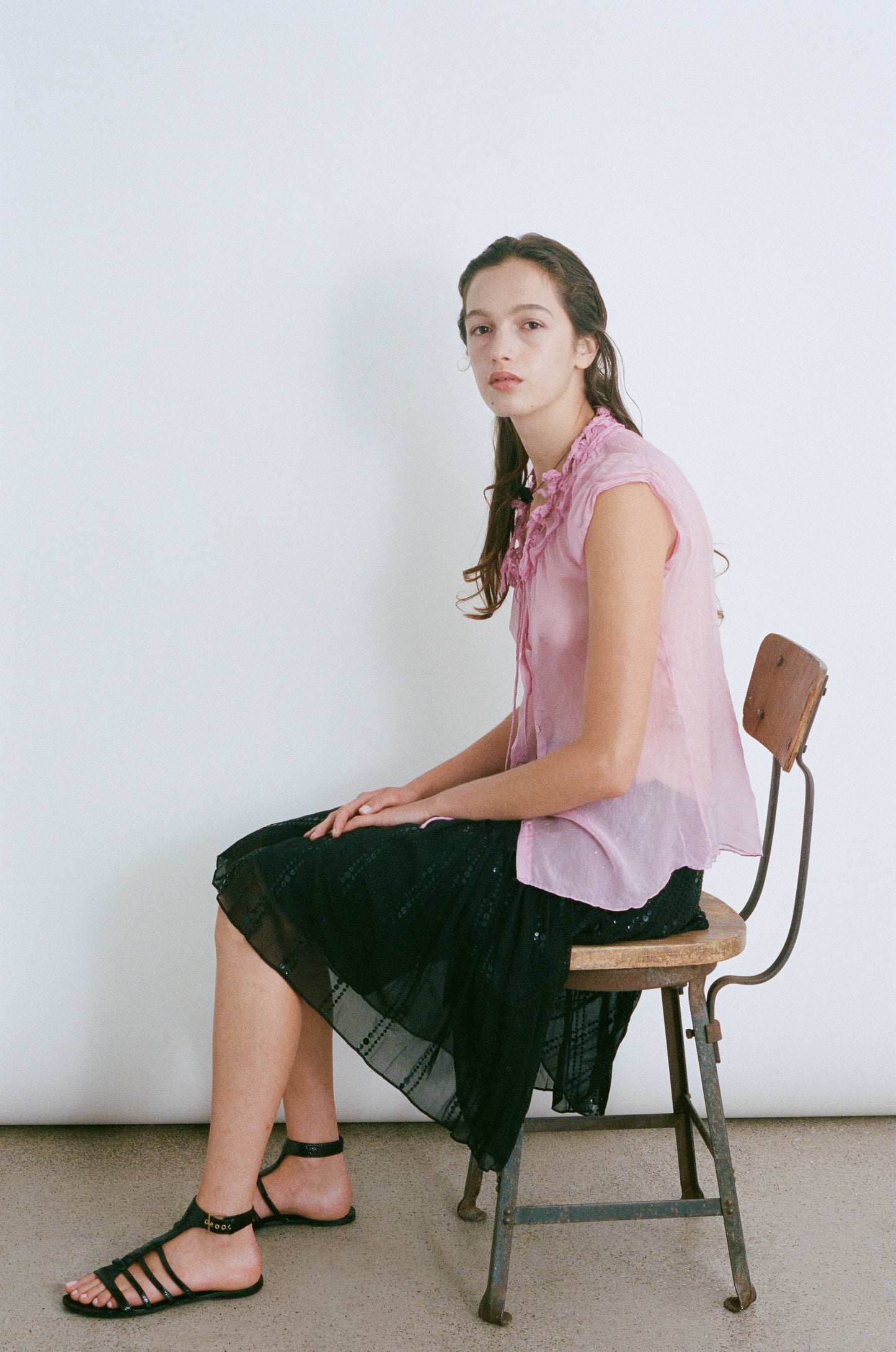 ELIE TAHARI | SHEER PETAL BLOUSE