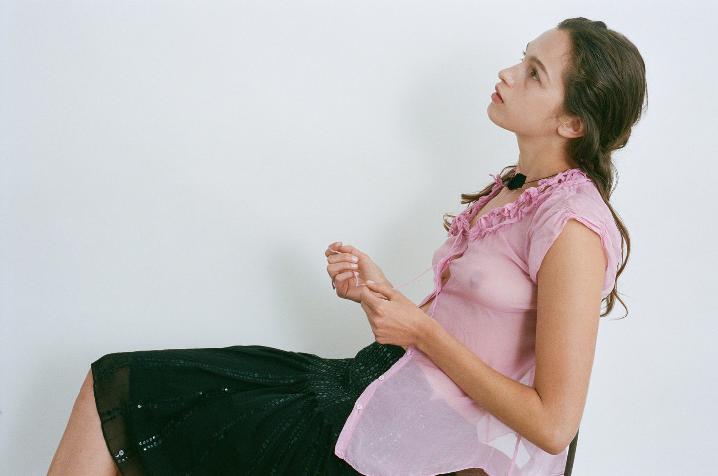 ELIE TAHARI | SHEER PETAL BLOUSE
