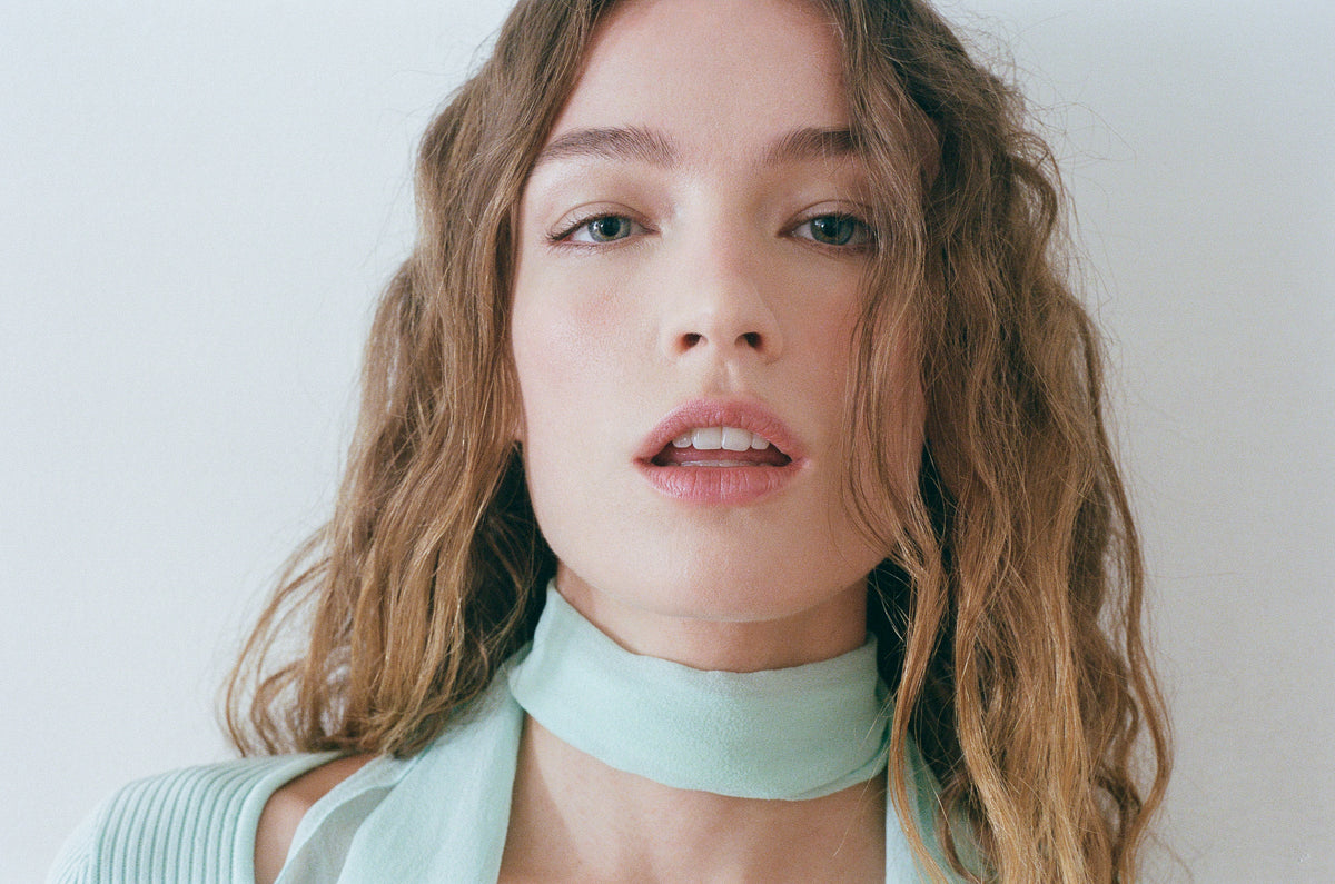 ROCHAS PARIS | MINT GREEN KNIT WITH SILK SCARF