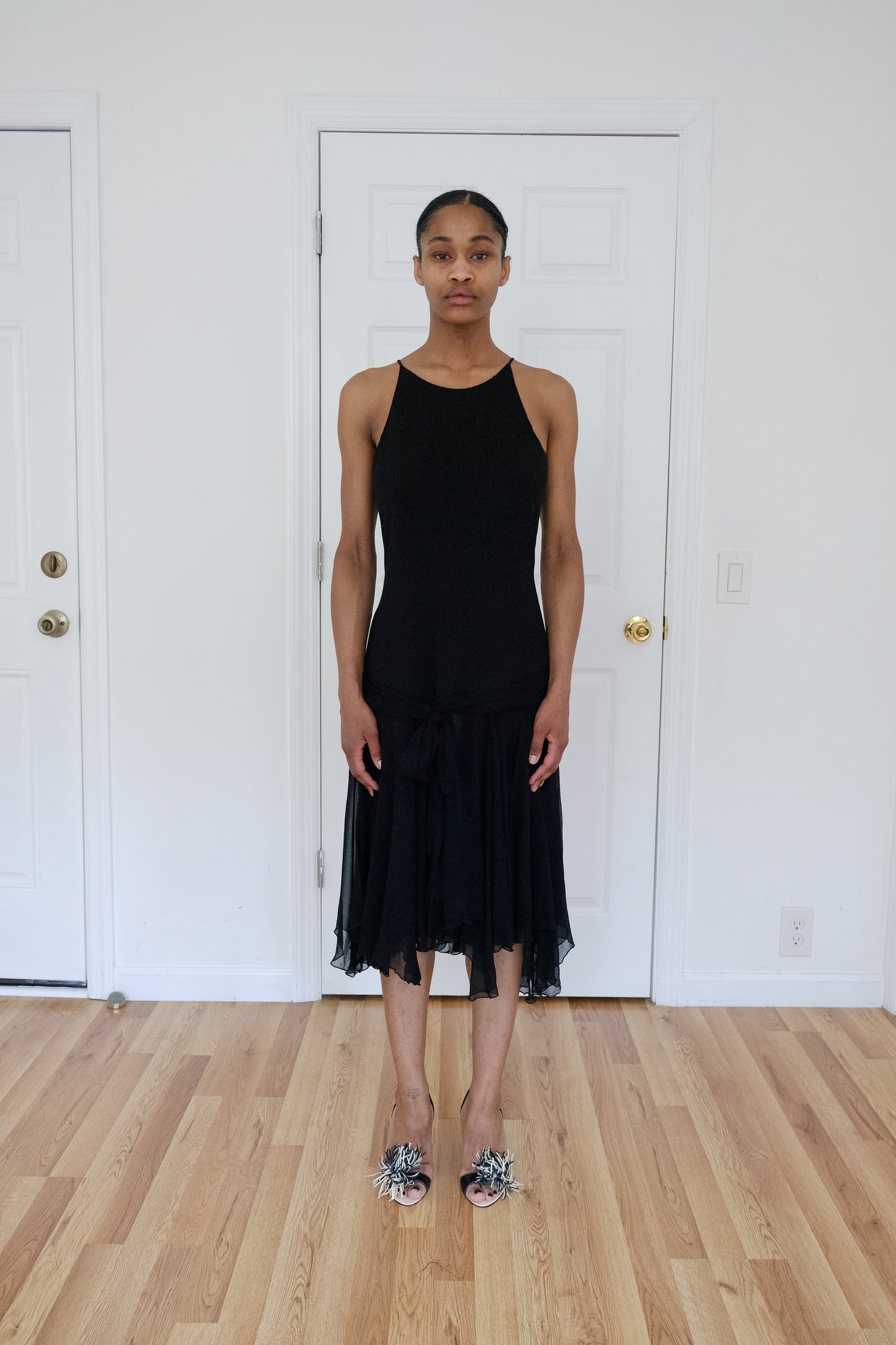 YIGAL AZROUEL | Chiffon Drop Waist Dress