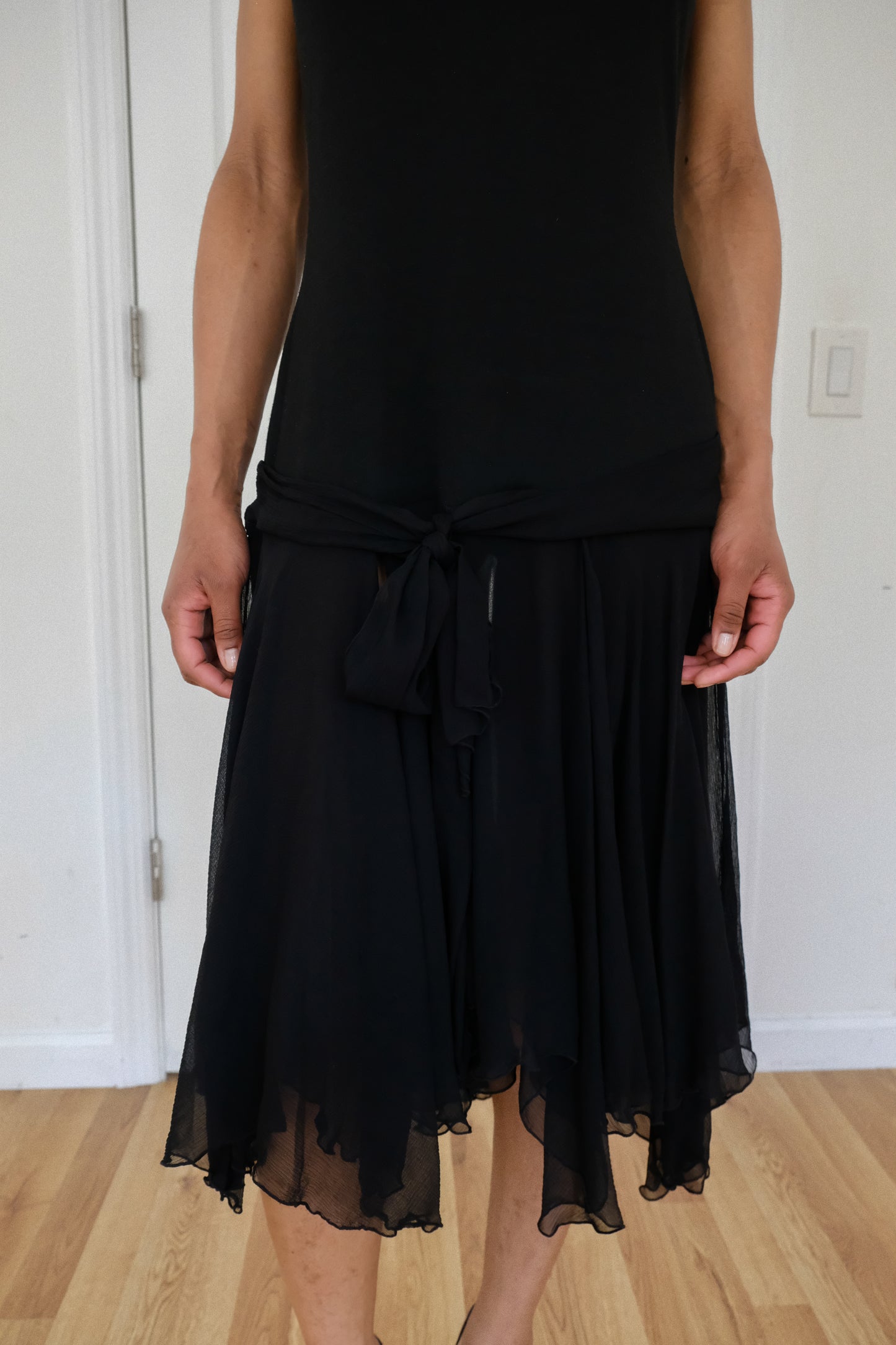 YIGAL AZROUEL | Chiffon Drop Waist Dress