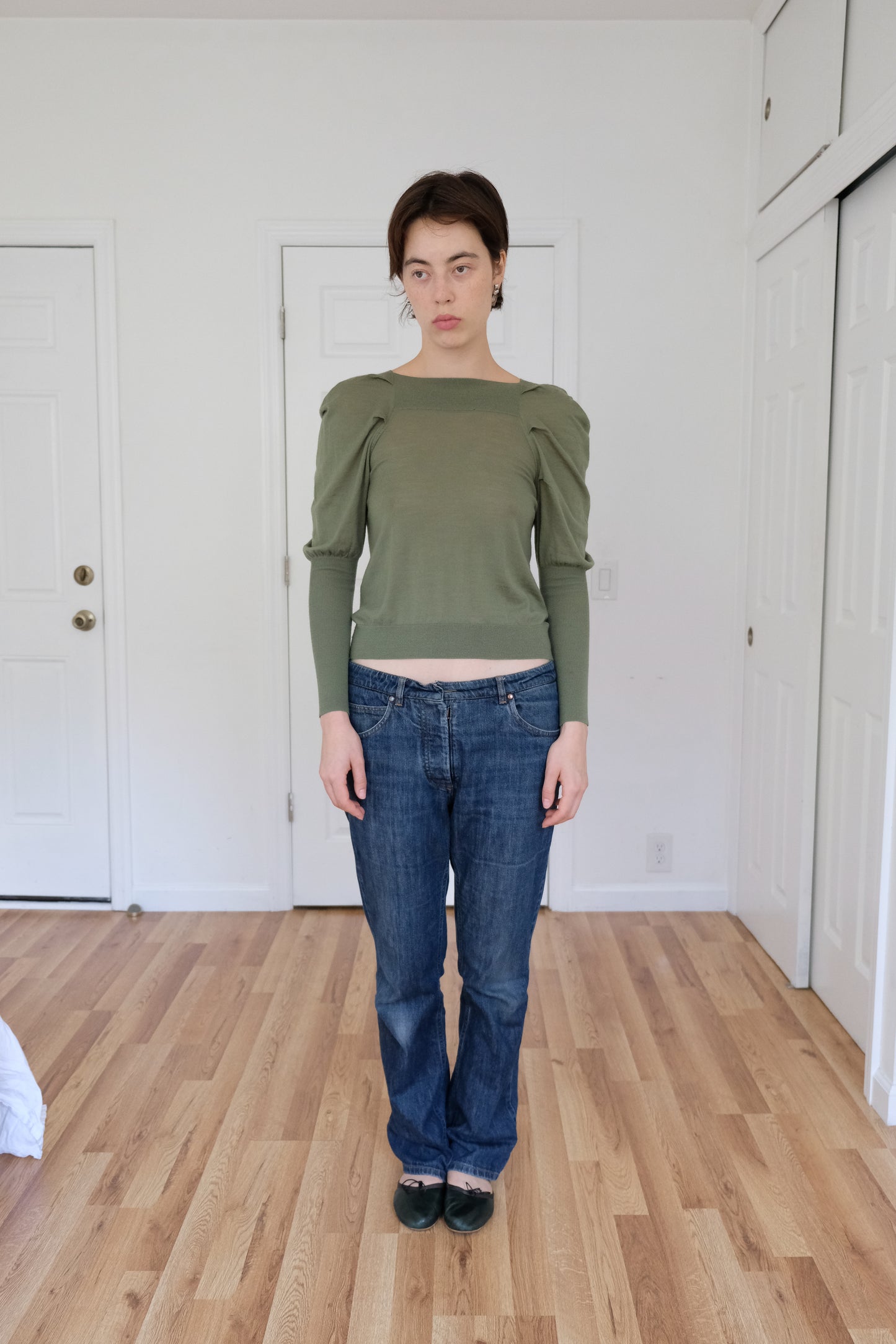 NICOLE FARHI | PUFF SLEVE SWEATER TOP