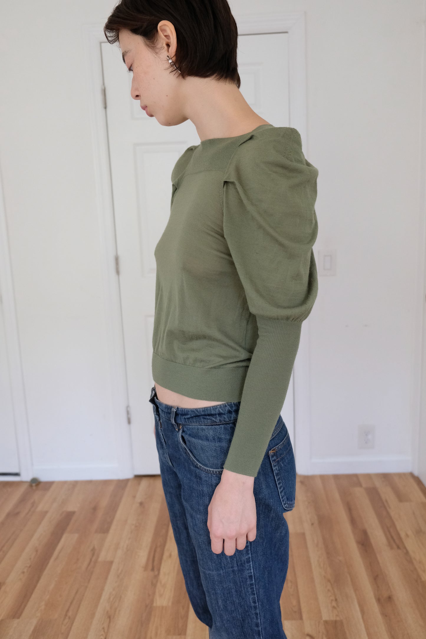 NICOLE FARHI | PUFF SLEVE SWEATER TOP