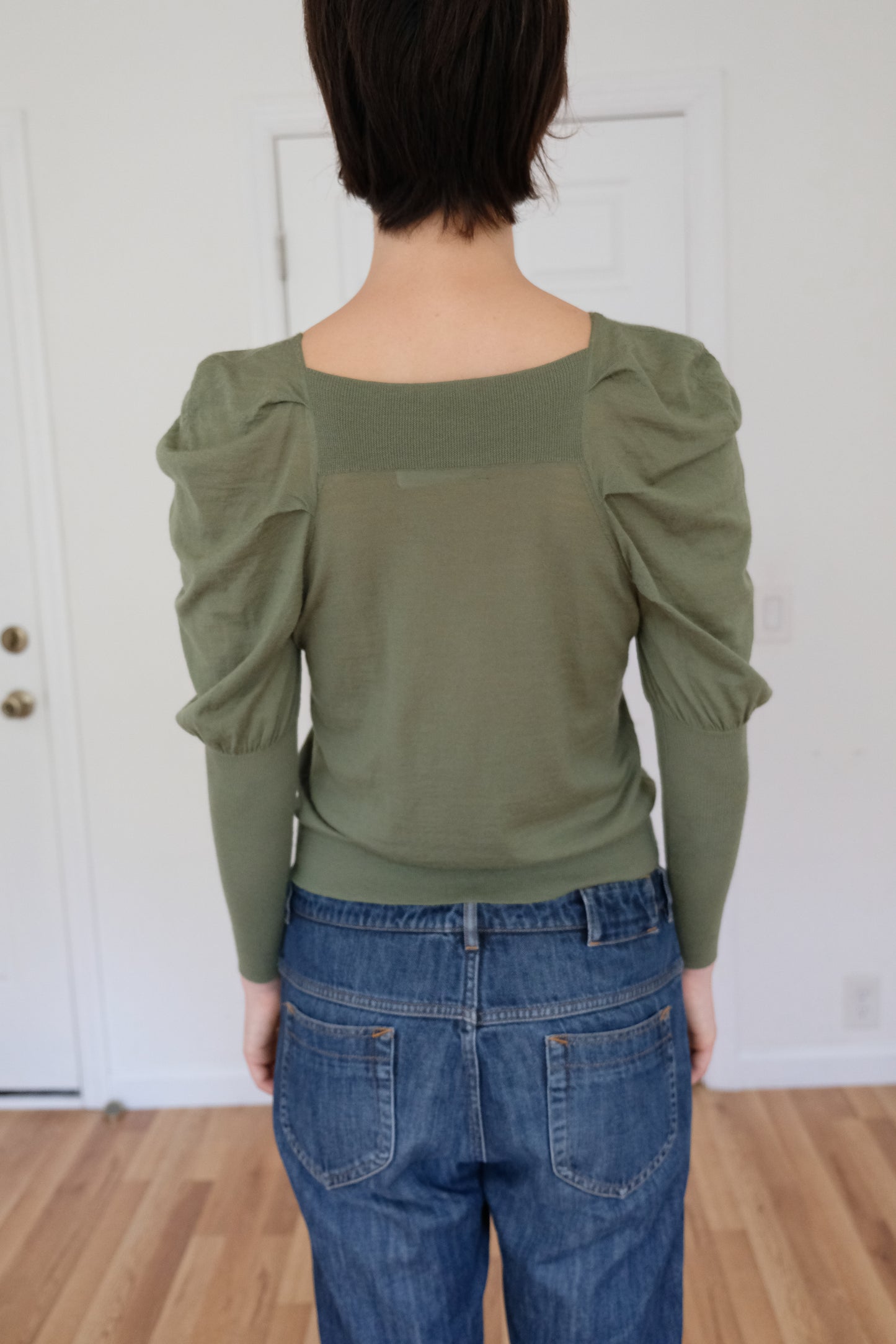 NICOLE FARHI | PUFF SLEVE SWEATER TOP