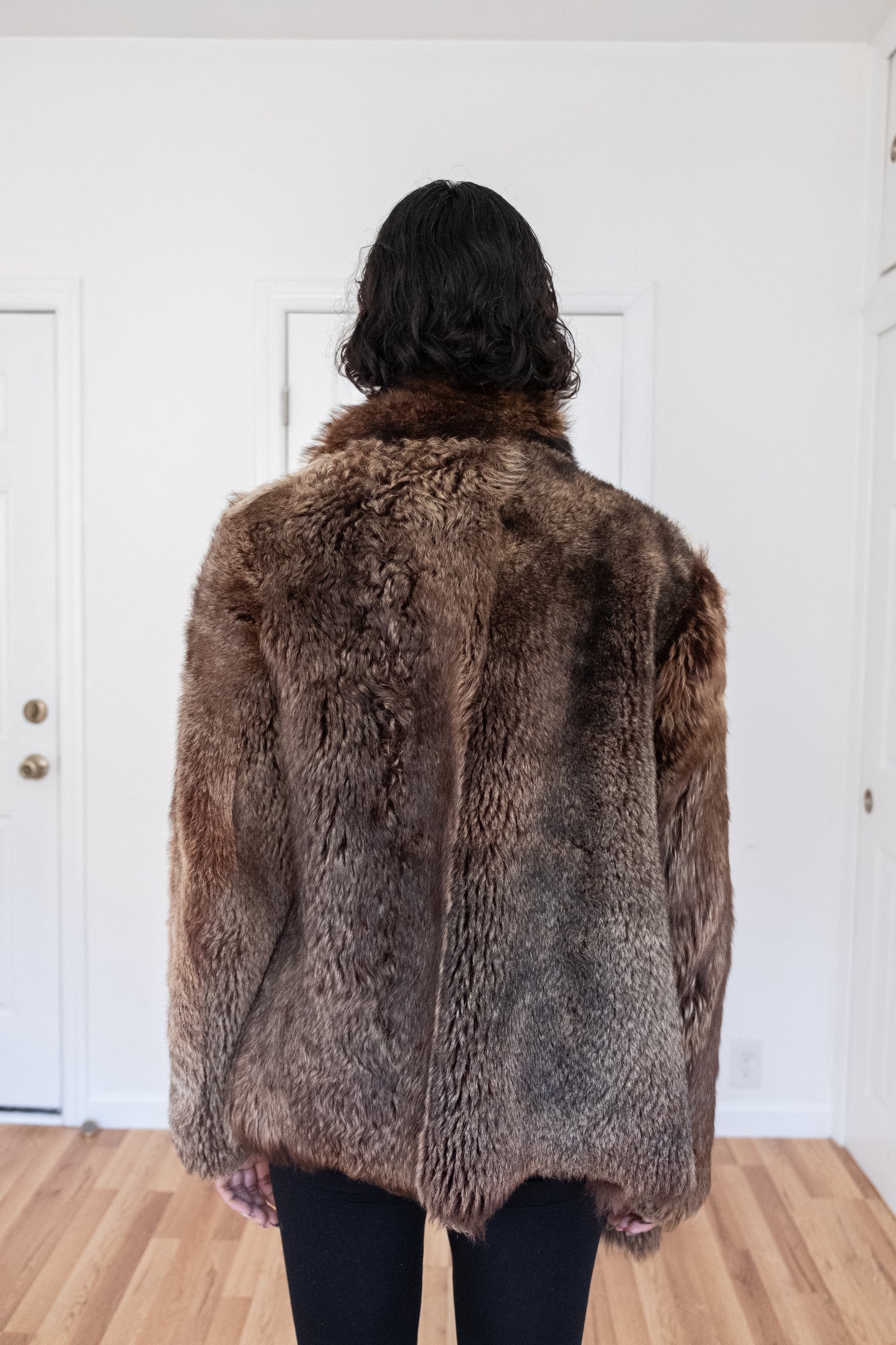 NICOLE FARHI | SHEEPSKIN FUR REVERSIBLE COAT