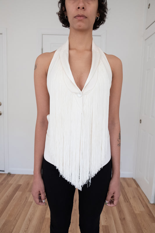 BARBARA BUI | FRINGE HALTER VEST