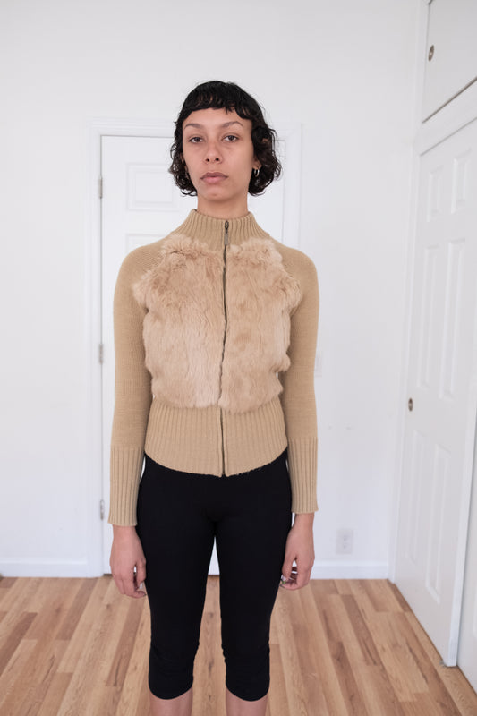 ARDEN B | RABBIT FUR SWEATER