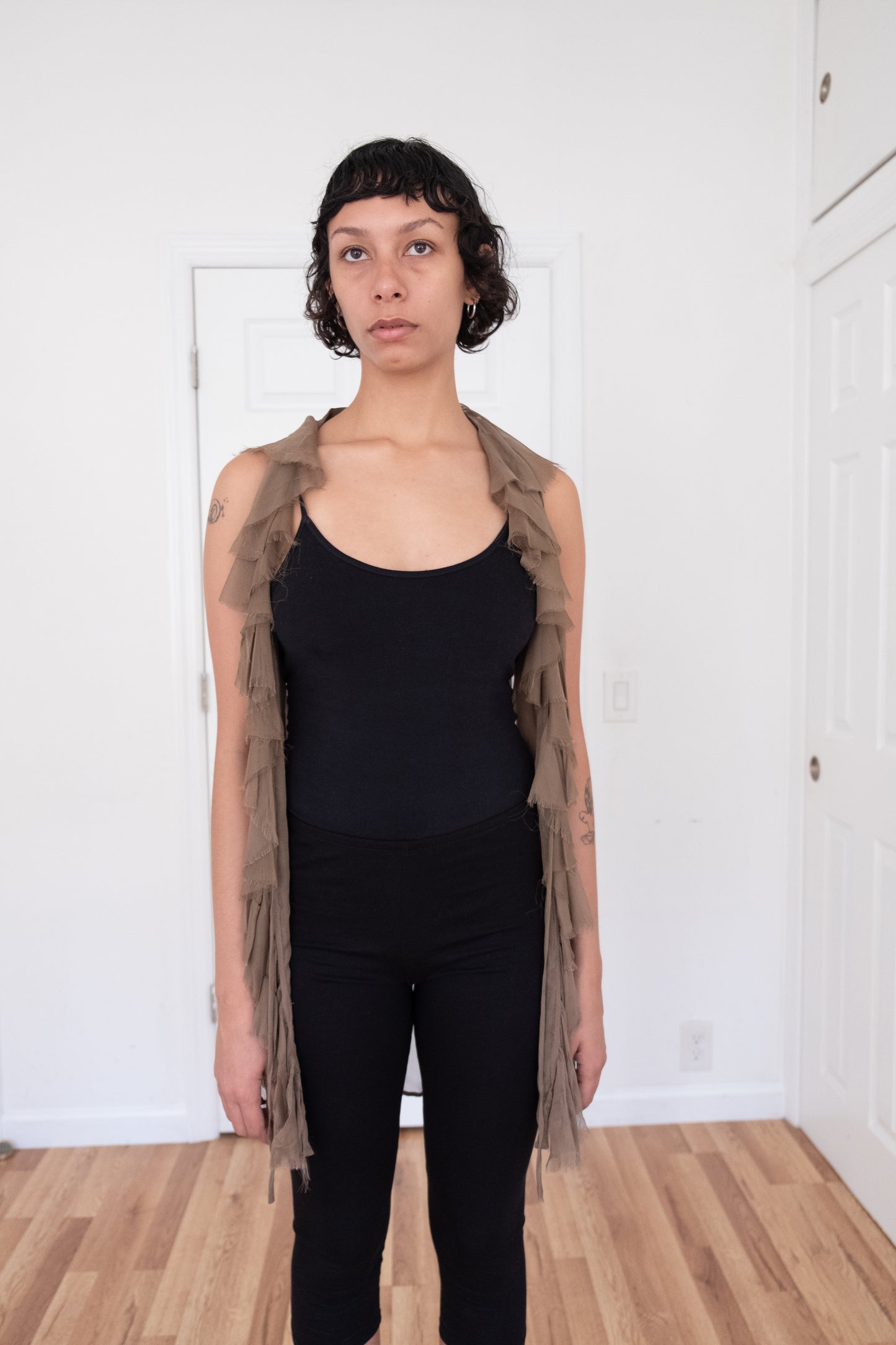 Illia | Sheer Ruffle Vest