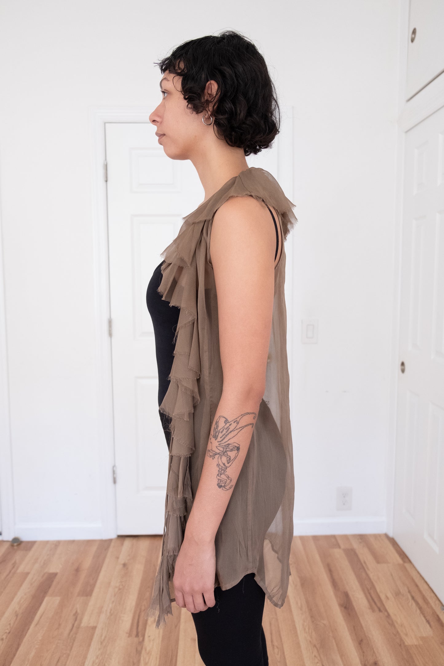 Illia | Sheer Ruffle Vest