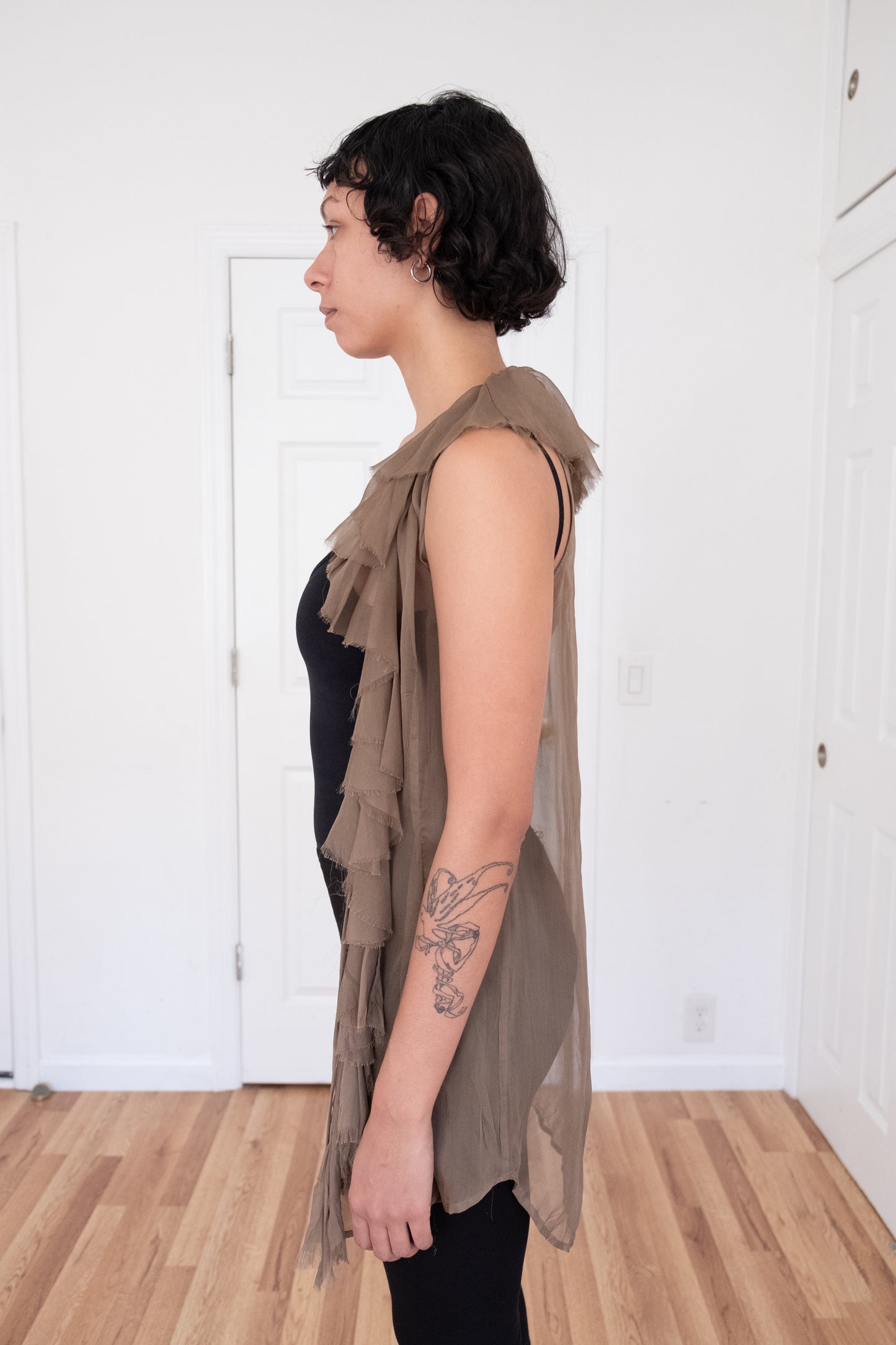 Illia | Sheer Ruffle Vest