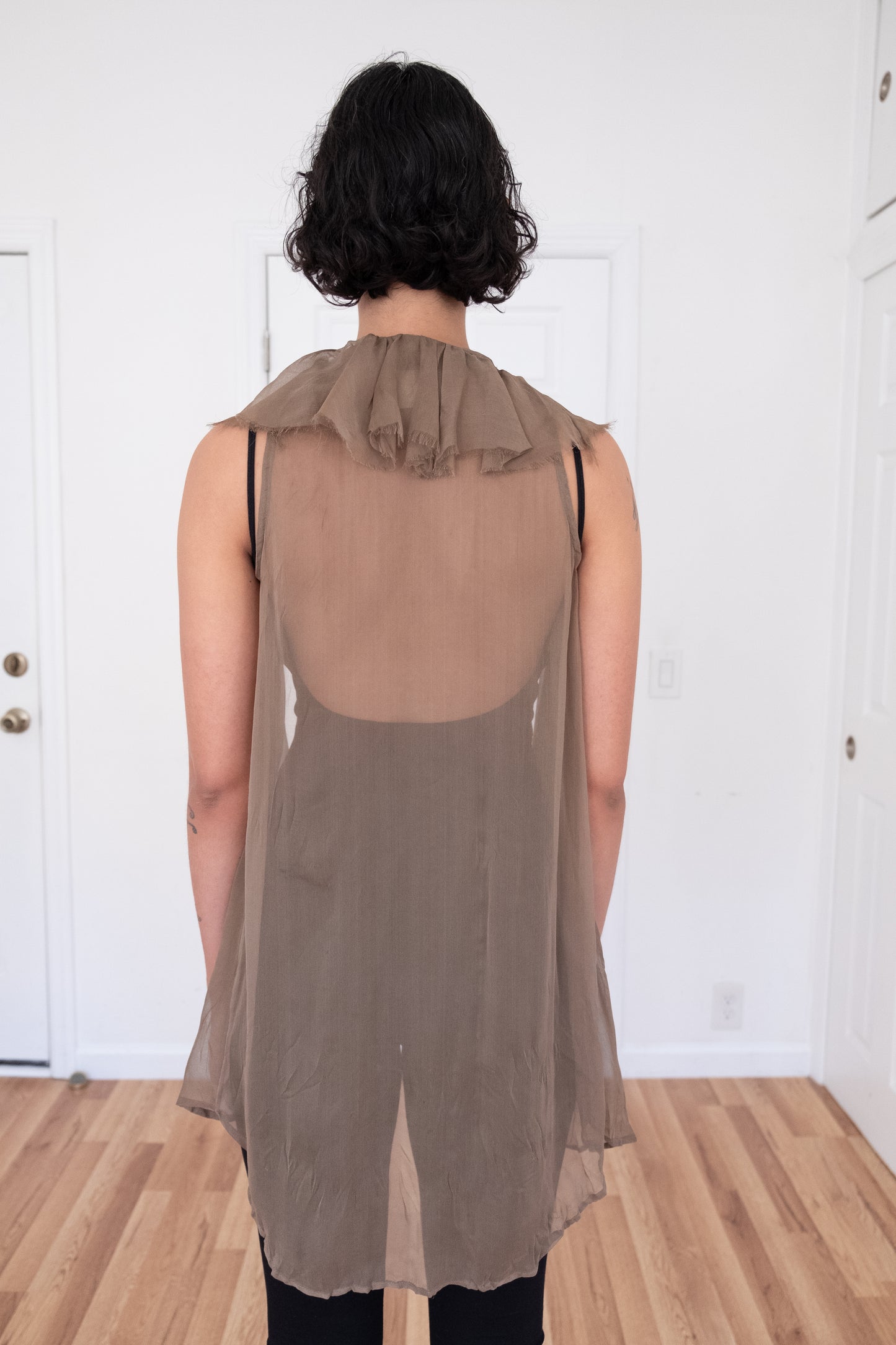 Illia | Sheer Ruffle Vest