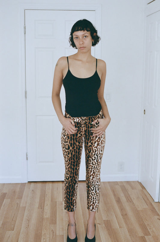 CELINE | CIGARETTE ANIMAL PRINT PANT