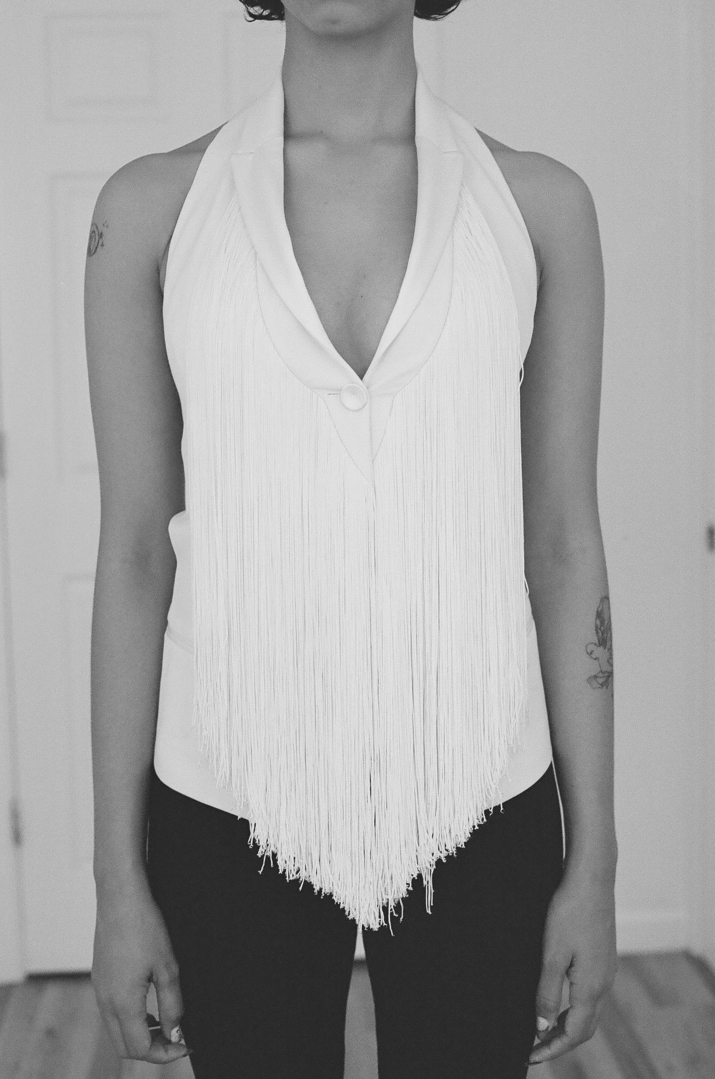 BARBARA BUI | FRINGE HALTER VEST